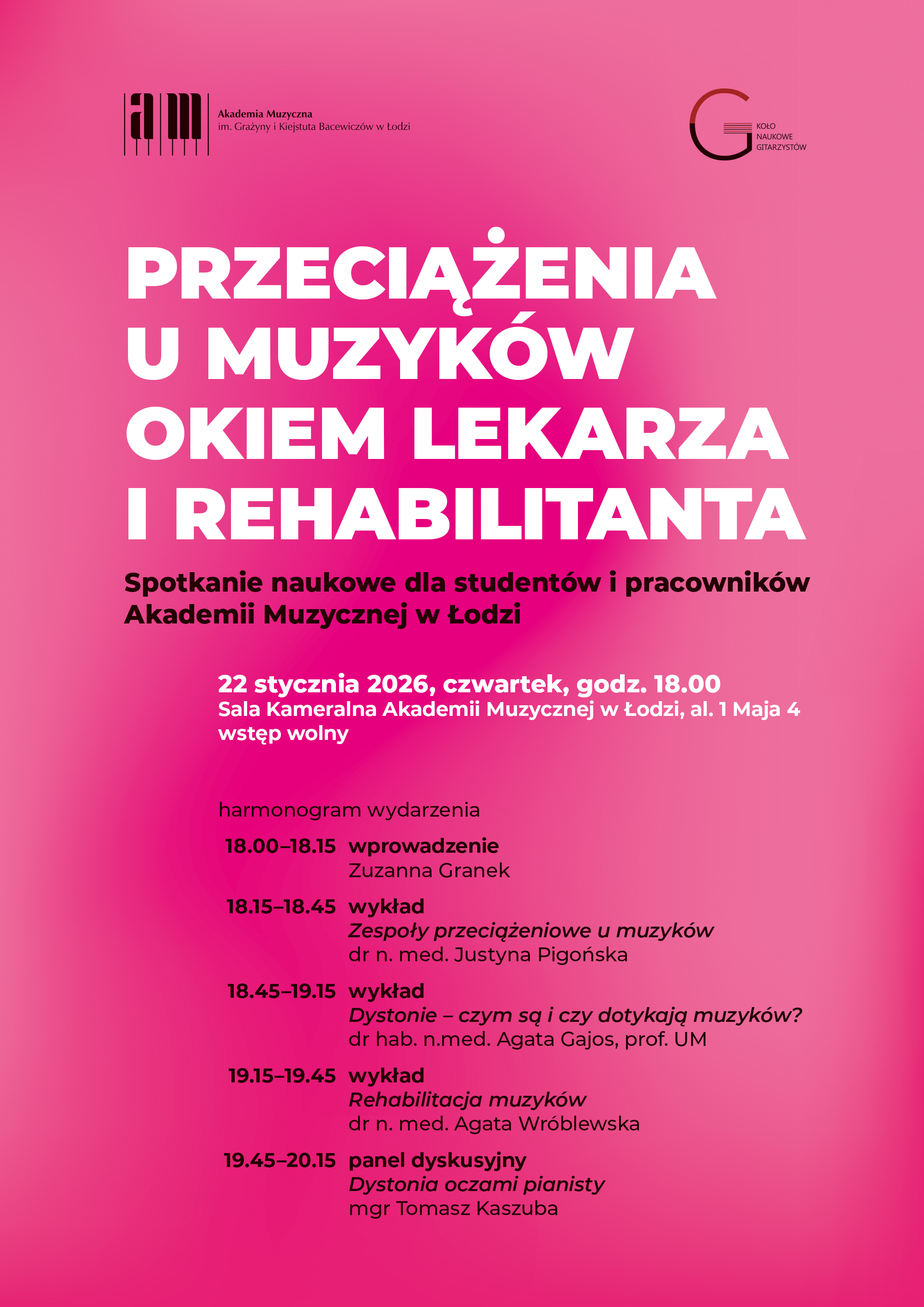 PRZECIĄŻENIA U MUZYKÓW – OKIEM LEKARZA I REHABILITANTA